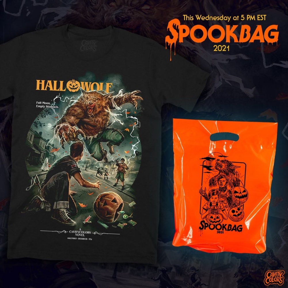 Limited Edition 2021 Cavity Colors Spookbag Hallowolf t-shirt  Ladies Medium